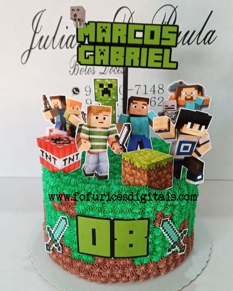 Bolo de Camadas do Minecraft