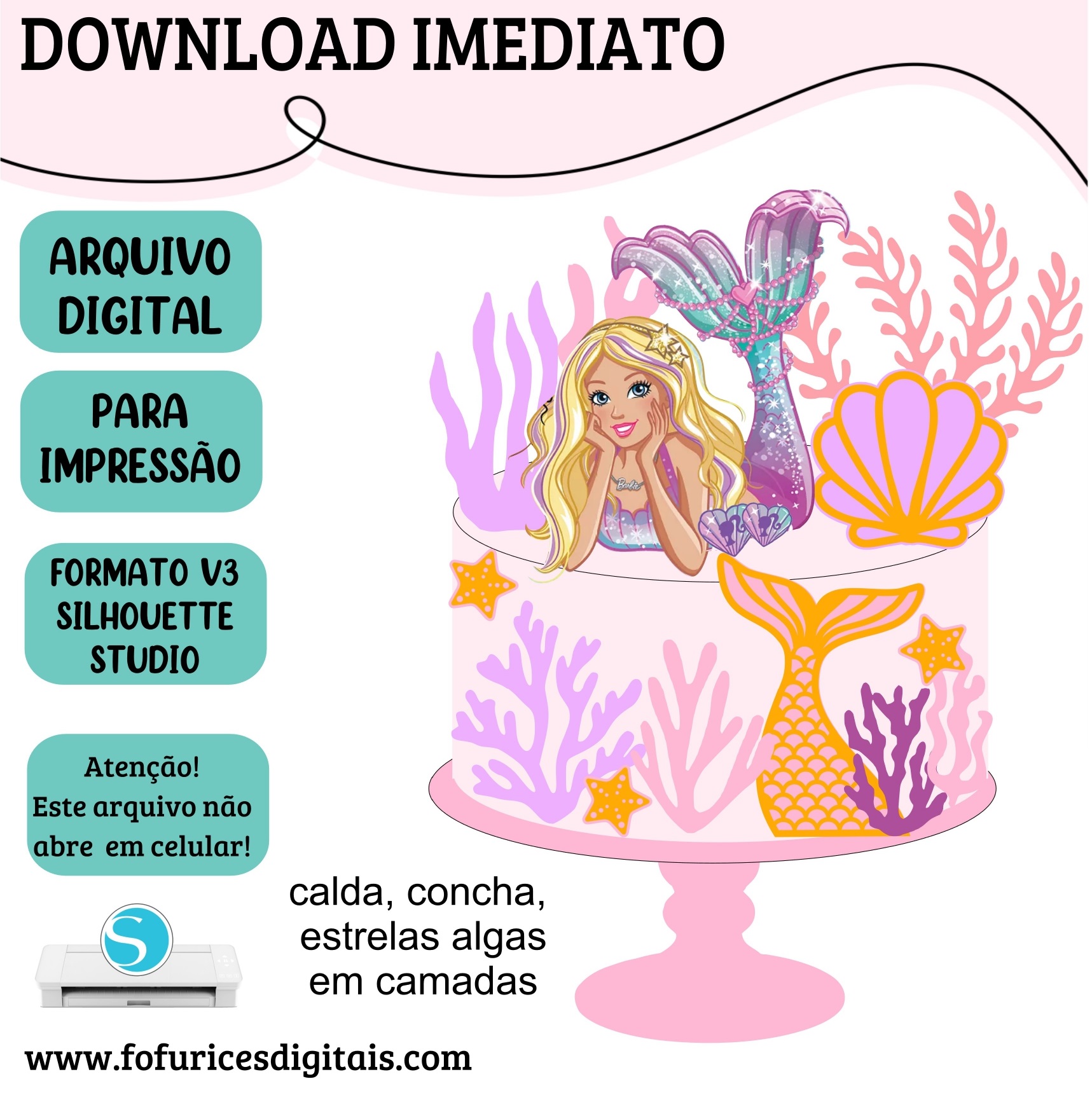 Bolo Da Barbie Sereia