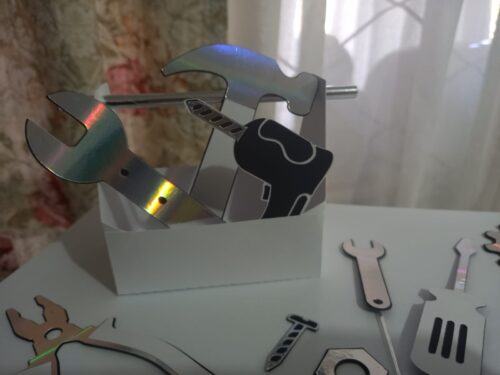 Arquivo de Corte Topo de Bolo Ferramentas em Camadas - Imagem 2