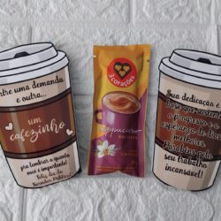 Arquivo de Corte Cartão Copo Sachê de Café Dia do Servidor Público studio jpg e pdf