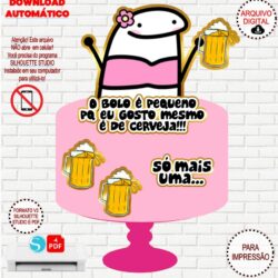Arquivo de Corte Topo de Bolo Flork Cerveja Menina