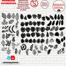 Arquivo de Corte Combo Folhas