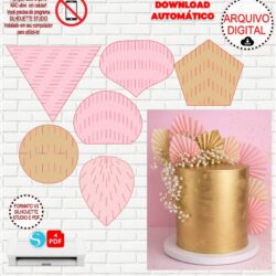 Arquivo de Corte Combo Folhas Leque