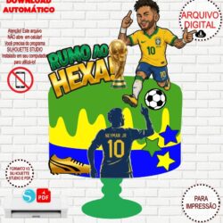 Arquivo de Corte Topo de Bolo Copa do Mundo 2026 NEYMAR