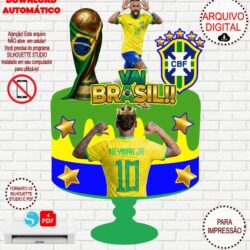 Arquivo de Corte Topo de Bolo Copa do Mundo 2026 NEYMAR