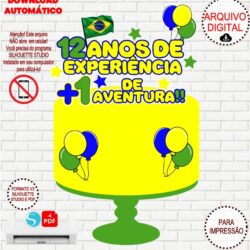 Arquivo de Corte Topo de Bolo  12+1 13 anos