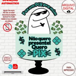 Arquivo de Corte Topo de Bolo Flork Pix Masculino
