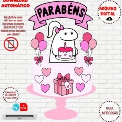 Arquivo de Corte Topo de Bolo Flork Menina